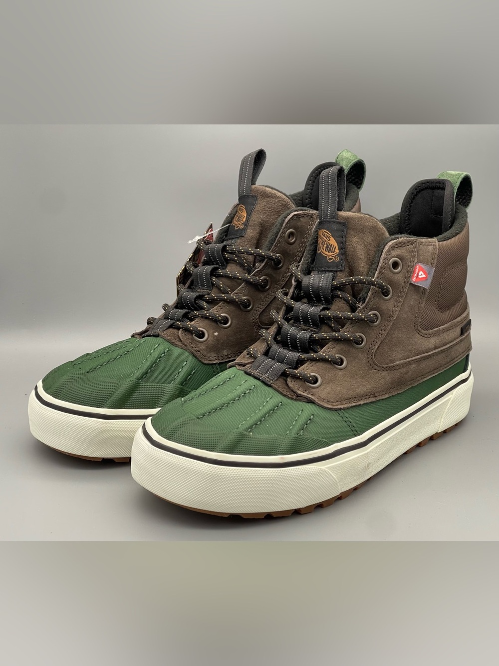 Vans Sk8-Hi MTE-2 Del Pato Waterproof 507698 Duck Boots Brown Green Men 6.5 NEW